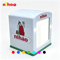Distributeur de serviettes en plastique de table NIHAO, boîte à mouchoirs personnalisée avec logo pour café, hôtel, restaurant