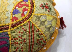 Almohada de suelo Cojín de suelo redondo bohemio Funda de cojín de meditación púrpura - Product Image 5