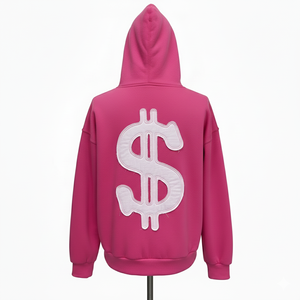 Sweat-shirt à capuche épais pour homme, coupe oversize, style streetwear, avec patchwork artistique personnalisé, esthétique urbaine, en molleton - Product Image 2