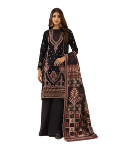 Vestido Eid informal y formal Salwar Kameez con estampado digital de césped de lujo pakistaní para mujeres musulmanas, ropa de festivales - Product Image 1
