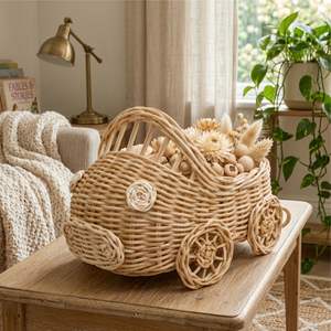 Cesta de Mimbre para Coche Hecha a Mano - Product Image 3