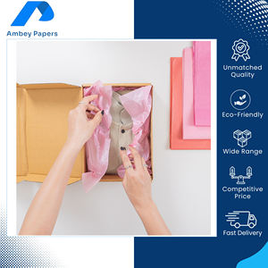 Direct Factory Supply 1880 GSM Recyclable Customizable Bright <b>Color</b> Smooth Finish Solid <b>Tissue</b> <b>Paper</b> Gift Packaging For Sale - Product Image 3