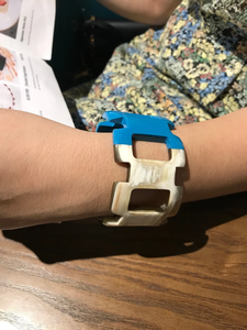 Perfect Enterprises Eco-Friendly Handmade <b>Horn</b> Cuff Bracelet-<b>Buffalo</b> <b>Horn</b> and Lacquer Cuff-Wide Cuff-Modern Design - Product Image 2