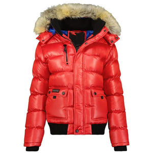 Chaqueta parka larga de invierno para mujer, abrigo cálido de grosor estándar, cierre de cremallera, decoración con capucha de piel, 100% - Product Image 5