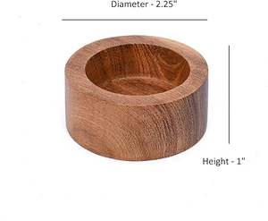 Ensemble de douze porte-bougies en bois artisanaux, diamètre 2,25 pouces, finition bois naturel, décoration rustique pour la maison, coupelles à bougies en gros - Product Image 4