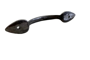 Poignée incurvée en fonte/poignées d'armoires de cuisine/poignées d'armoire Poignées en fonte noire Poignées en fonte rustique pour armoire - Product Image 3