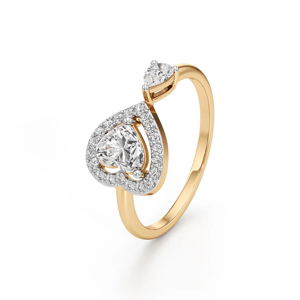 Oval Cut Diamond Engagement <b>Ring</b> In Yellow Gold With Classic Style For Women - Product Image 2
