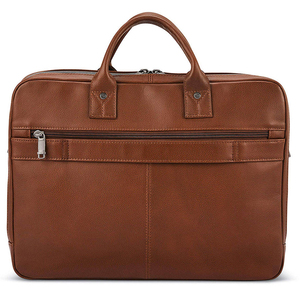 Custom Genuine <b>Leather</b> Unisex Briefcase Vintage Style Soft Handle Zipper Closure Brown <b>Laptop</b> Bag Business <b>Leather</b> <b>Backpack</b> Bags - Product Image 2