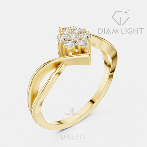 Bague de fiançailles en or blanc 14 carats avec diamant de laboratoire de 0,126 carat, couleur F+, clarté VS+, pavé rond, bague de fiançailles et de mariage certifiée IGI - Product Image 6