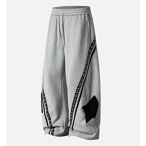 Baggy <b>Pants</b> Men Women Loose Fit Wide Leg Streetwear Joggers Sweatpants Custom Logo Printing Embroidery Supplier - Product Image 3