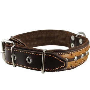Luxury genuine Leather <b>Braided</b> Dogs pet Collars designed for fashionable pets and everyday functionality for sale - Product Image 2