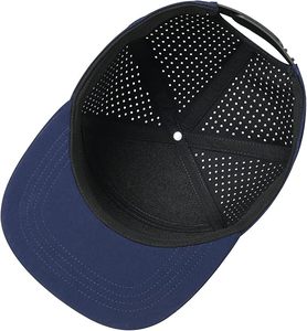 หมวกแก๊ปสีน้ำเงิน 6 แผง แบบ Snapback สำหรับทุกเพศ ผ้าตาข่าย ระบายอากาศได้ดี สีพื้น เรียบง่าย เหมาะสำหรับผู้ใหญ่ ฤดูใบไม้ผลิ ฤดูร้อน - Product Image 5