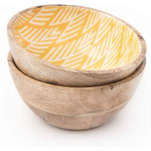 Bol en bois de manguier émaillé de qualité alimentaire - Grand bol rond en bois pour fruits - Plats de service en émail personnalisés en gros - Product Image 5