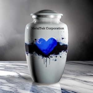 New Adult Cremation Urns <b>for</b> <b>Ashes</b> Secured Lid Handcrafted Aluminum Metal Funeral Urns <b>Keepsake</b> <b>Ashes</b> Memorial Jars Low Price - Product Image 4