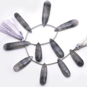 Perles de pierres précieuses en quartz noir naturel facetté en forme de poire, faites à la main pour la fabrication de bijoux, colliers, boucles d'oreilles, bracelets - Product Image 3