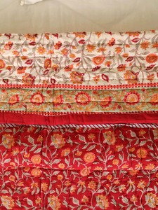 Couvre-lit brodé bohème à motif floral rouge, en coton fait main, pour toutes les saisons, décoration de la maison, ensemble de literie - Product Image 5