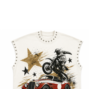 Camiseta sin mangas personalizada con pedrería, 100% algodón jersey, tela suave, estilo vintage, estampado gráfico, para unisex. - Product Image 3