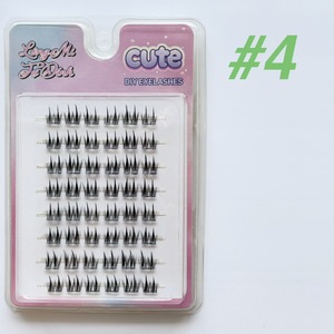 No-Glue Self-Adhesive Synthetic Hair Fiber Lashes Natural Clusters Doll Eyes 8 Rows Semi-Hand Made Easy Apply Reusable 8 Pairs - Product Image 3