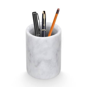 Marble <b>Pen</b> Holder Multi-Functional <b>Pen</b> Holder Premium <b>White</b> Stone Desk Accessory for Offices Marble <b>Pen</b> Holder - Product Image 1
