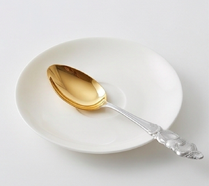Ensemble de cuillères à dessert en acier inoxydable plaqué or, design classique, manche long, finition miroir, cuillère à thé durable pour la cuisine - Product Image 3