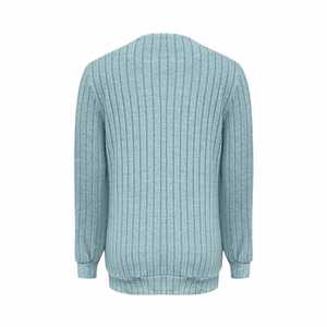 Pull-over décontracté pour femme en coton épais 100% col roulé tricoté côtelé anti-froissement OEM rose tricoté à l'ordinateur - Product Image 2