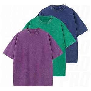 Camisetas de Algodón para Hombre, Talla Grande, Unisex, Manga Corta, Casuales, Holgadas, Lavadas, Lisas, Básicas, Estilo Urbano - Product Image 1