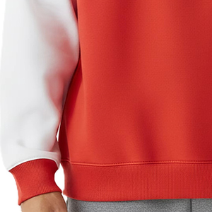 Men's Red <b>White</b> <b>Quarter</b> <b>Zip</b> Fleece Sweatshirt Stand Collar Regular Fit Casual Autumn Wear Breathable Knitted 100% Polyester - Product Image 5