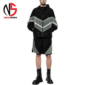 Trajes Deportivos Reflectantes Personalizados, Traje Deportivo de Nailon para Gimnasio, Traje Deportivo con Cierre, Traje Deportivo Personalizado para Hombre, Pantalones Cortos, Cortavientos en 2026 - Product Image 4