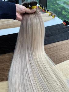 Prix de gros 100 grammes Extensions de cheveux humains vierges vietnamiens à micro-pointes lisses en couleurs piano 60 cm - Product Image 2