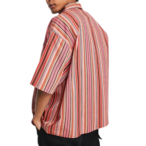 Vêtement de rue pour homme Y2K, patchwork, manches longues, tissu doux, surdimensionné, bouton contrasté, poche décontractée, été, anti-rides, respirant - Product Image 2