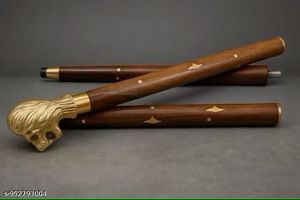 Canne de marche vintage pliable en métal avec tête de dragon, poignée sculptée, manche en bois naturel, réglable en 3 sections, pour la randonnée en plein air - Product Image 6