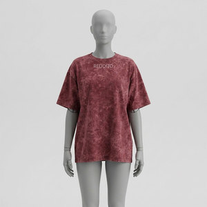 Camiseta de Manga Corta con Cuello Redondo y Estampado Tie Dye para Mujer, Corte Ajustado, Informal, 100% Algodón Jersey, Transpirable, Ecológica, de Secado Rápido, para Primavera/Verano - Product Image 3