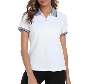 Camiseta de Golf para Mujer, Cuello en V, Lisa, Informal, de Verano, Manga Corta, Ligera, Transpirable, Estilo Polo, Nueva Moda - Product Image 5