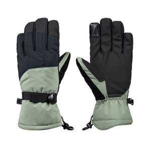 Guantes de Esquí Unisex de Dedo Completo, Impermeables, de Poliéster, con Aislamiento Térmico, para Actividades al Aire Libre en Invierno, Verde y Negro - Product Image 1