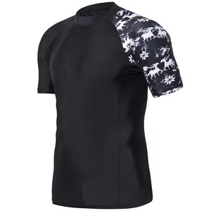 Lightweight Mens Compression Rash Guard Shirt Quick Dry Breathable Fitness Gym Wear For Training Running <b>Surfing</b> And Sports - Product Image 1