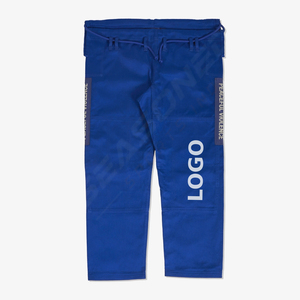 Kimono de BJJ Azul con Costuras Reforzadas, Chaqueta de Tejido Perla de 400 gsm, Pantalón de 10oz, Uniforme de Jiu-Jitsu Brasileño, Talla y Logotipo Personalizables - Product Image 3
