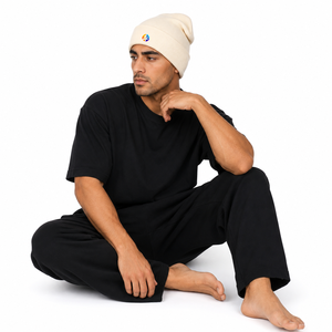 Gorro de punto para hombre con tejido grueso, forma ajustada, cobertura cálida y tacto suave, ideal para viajes de invierno, uso al aire libre y diario. - Product Image 6