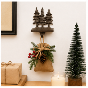 High Quality Vintage Cast Iron Christmas Tree <b>Stocking</b> <b>Holder</b> Heavy Duty Metal Mantel Hook For Holiday Fireplace Decorative Hook - Product Image 2