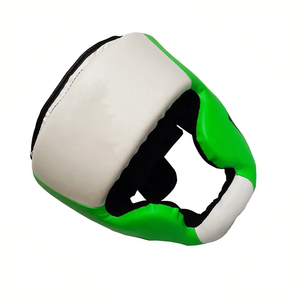 Protège-tête de boxe en PU vert et blanc avec protection nasale, amorti haute densité, best-seller pour l'entraînement - Product Image 2