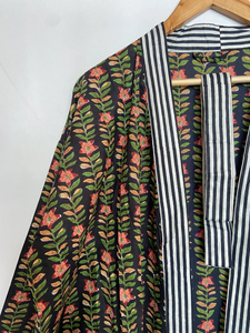 Bata Kimono de Algodón 100% Tejido para Mujer con Estampado Digital de Dibujos Animados Naaz Textile, Camisón de Verano Hecho a Mano ODM con Cuello en V y Cintura Elástica - Product Image 2