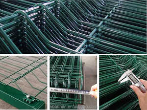 Cercado de panel de malla de alambre soldado de granja de jardín curvado 3D V recubierto de PVC de metal de acero galvanizado de alta calidad - Product Image 5