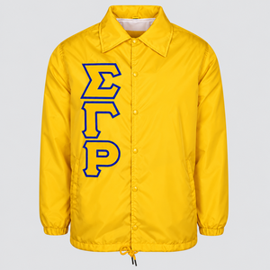 เสื้อโค้ชแบบกำหนดเองลาย Crossing Line Greek Sigma Phi Chi Nu Gamma Rho Alpha Beta Zeta Theta สำหรับชมรมนักเรียนหญิง - Product Image 5