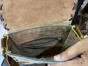 กระเป๋าสะพายไหล่หนังวัวแท้, กระเป๋าข้างสะพายข้างสไตล์ตะวันตก - Product Image 6