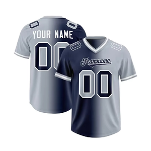 Camiseta de fútbol americano de talla grande con degradado de color, diseño personalizado, de poliéster. - Product Image 5