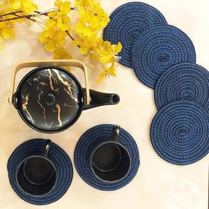 Polypropylene Round <b>Coaster</b> Durable NonSlip <b>Drink</b> <b>Coasters</b> <b>for</b> Home Office Dining Table - Product Image 5