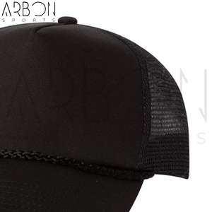 Casquettes 5 panneaux ajustables noires unies de haute qualité avec logo personnalisé, effet délavé, pour hommes – Meilleures ventes - Product Image 6