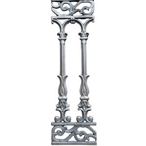 Panneau de balustrade en fer forgé, style architectural classique, pièces décoratives pour escalier, construction métallique durable, élégant, extérieur. - Product Image 6