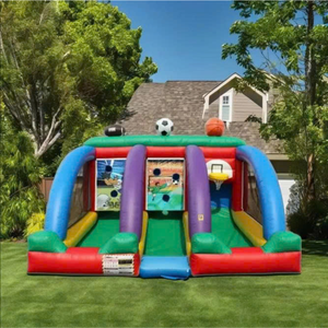 THUY LINH Juego Deportivo Inflable 3 en 1, Cancha de Baloncesto, Fútbol y Béisbol de PVC, Fácil de Instalar, para Niños y Adultos, Uso Comercial - Product Image 1