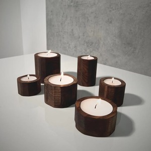 Beautiful Design Handmade Wooden Candle Tea Holder for Living Room Decor New Design Wood Candle Holder - Product Image 2