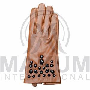 Real Leather Fancy Driving Winter Gloves Cowhide Sheepskin Touch Screen Premium Genuine leather gloves - Product Image 6